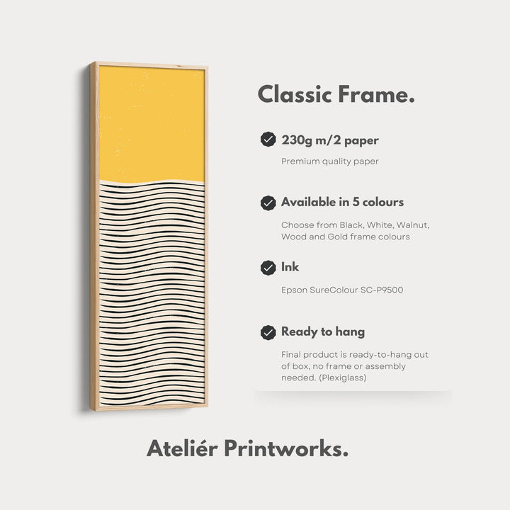 Minimalist Brush Dots Vertical Framed Canvas Wall Art for Bedroom or Office - Atelier Printworks