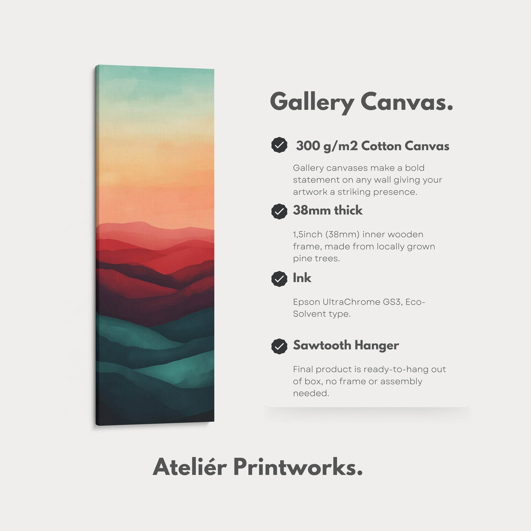 Minimalist Sunset Vertical Long Wall Art - Atelier Printworks