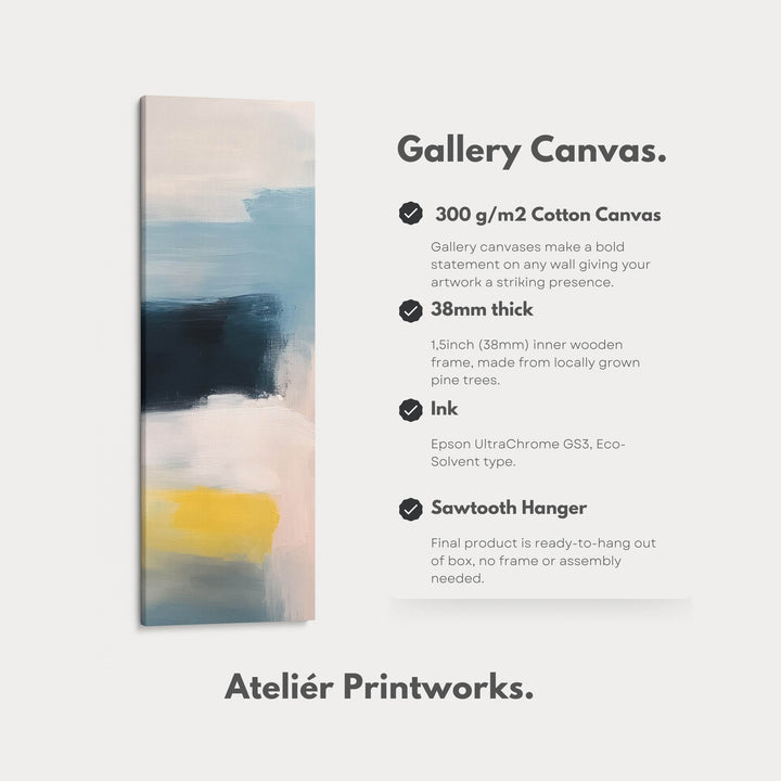 Calming Abstract Long Vertical Bedroom Artwork - Atelier Printworks