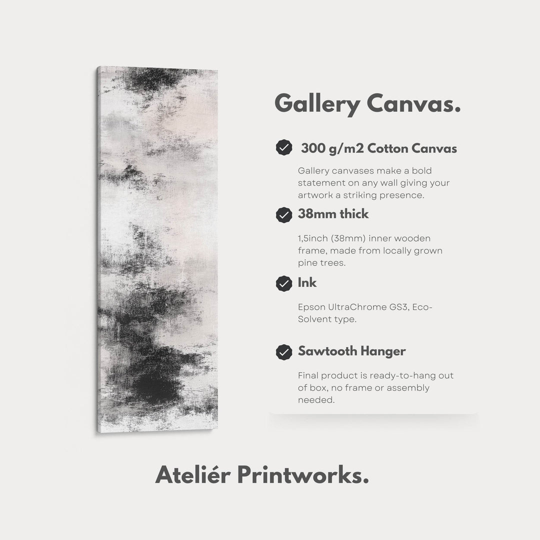 Tall Vertical Neutral Cloud Abstract Long Narrow Wall Decor - Atelier Printworks