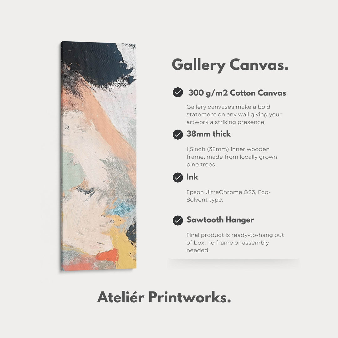 Long Narrow Vertical Colourful Abstract Wall Art Tall slim Wall Decor - Atelier Printworks