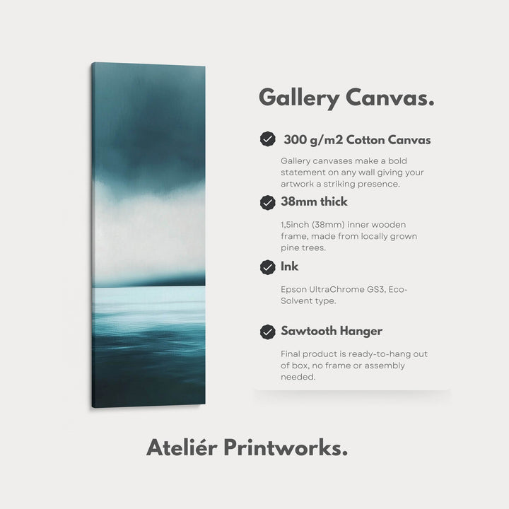 Abstract Ocean Large Vertical Wall Art Canvas - Atelier Printworks