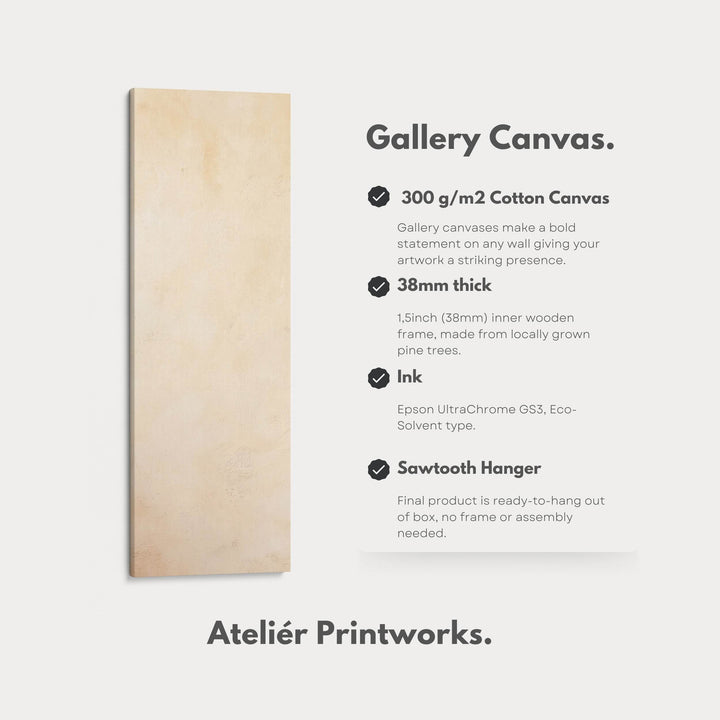 Vertical Wall Art Abstract Beige - Tall Long Narrow Vertical Wall Decor - Atelier Printworks