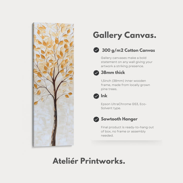 Abstract Tree Living Room Decor Vertical Wall Art - Tall Long Narrow Vertical - Atelier Printworks