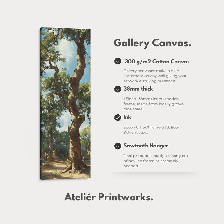 Ancient Oak Framed Canvas Wall Art For Living Room - Atelier Printworks