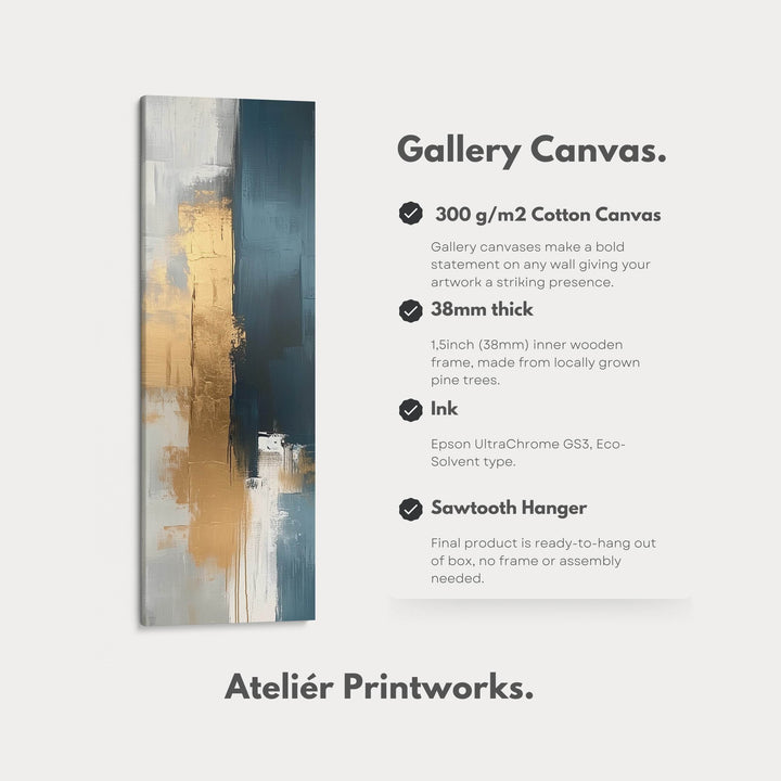 Tall Skinny Gold Abstract Wall Decor - Atelier Printworks