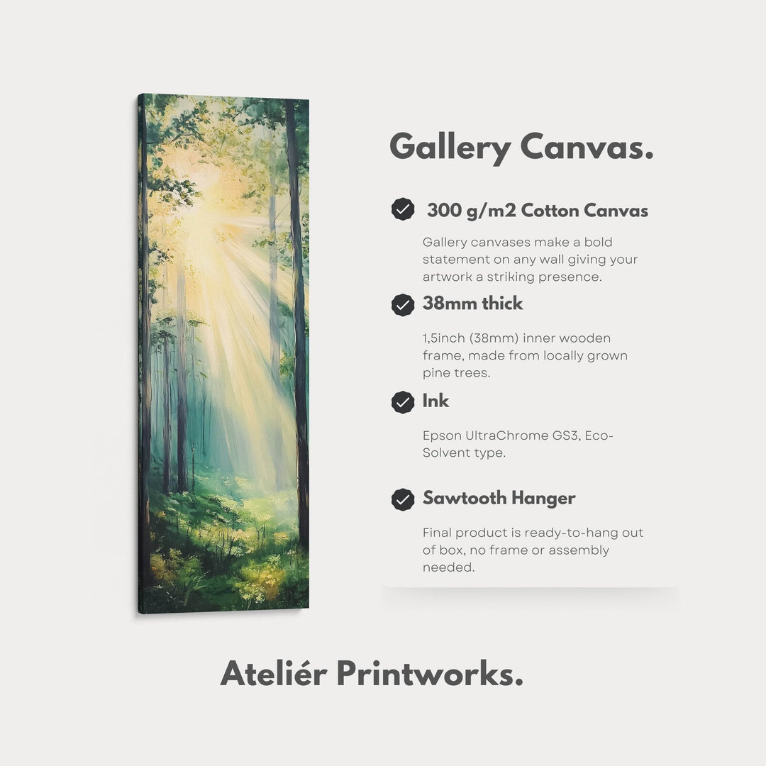 Hall Way Forest Large Vertical Long Skinny Wall Art - Atelier Printworks