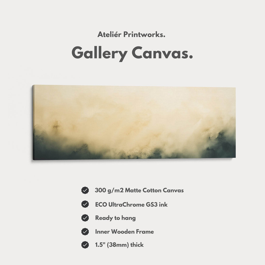 Abstract Beige Long Narrow Wall Art Horizontal Wall Decor - Atelier Printworks