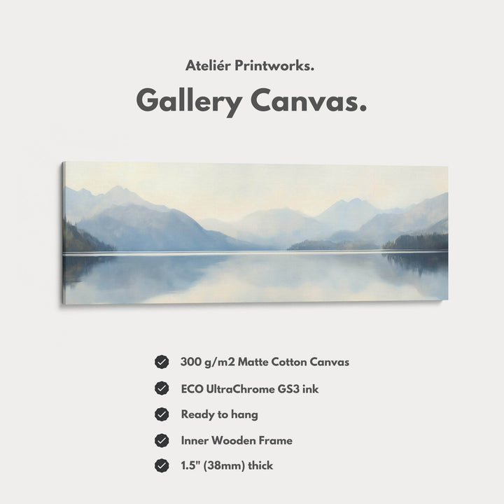 Abstract Mountain and Lake Horizontal Wall Art - Atelier Printworks