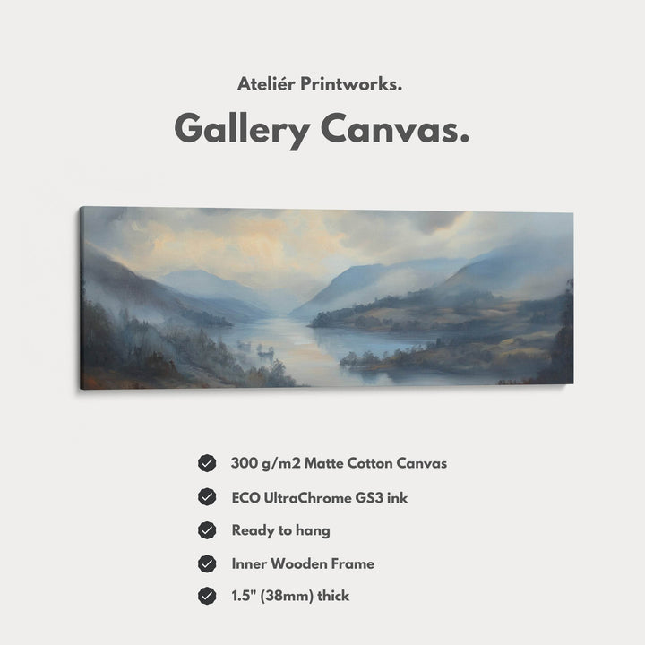 Vintage Mountain Wall Art Large Framed Picture - Atelier Printworks