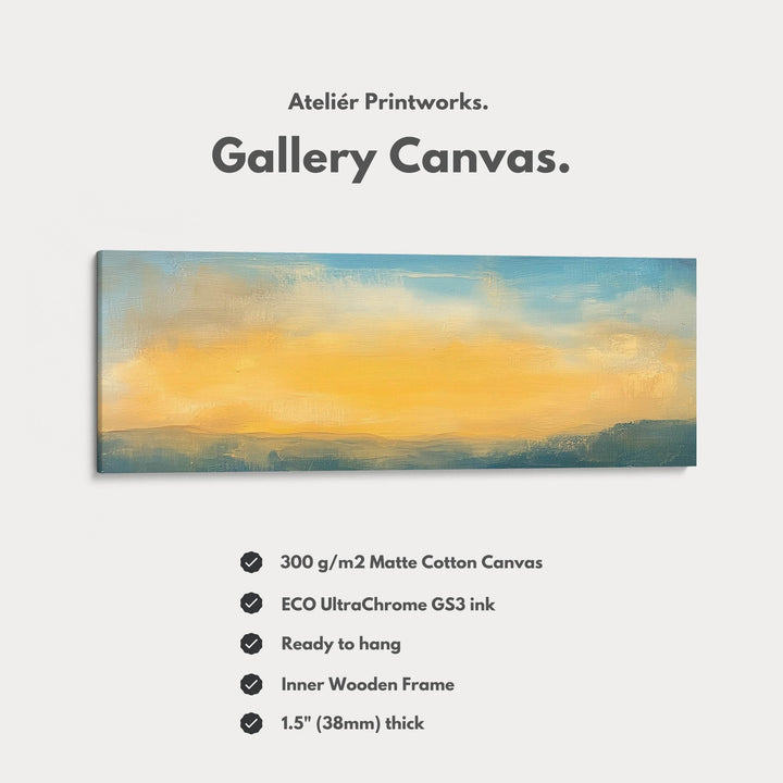 Abstract Sunset Narrow Long Wall Art Canvas - Atelier Printworks