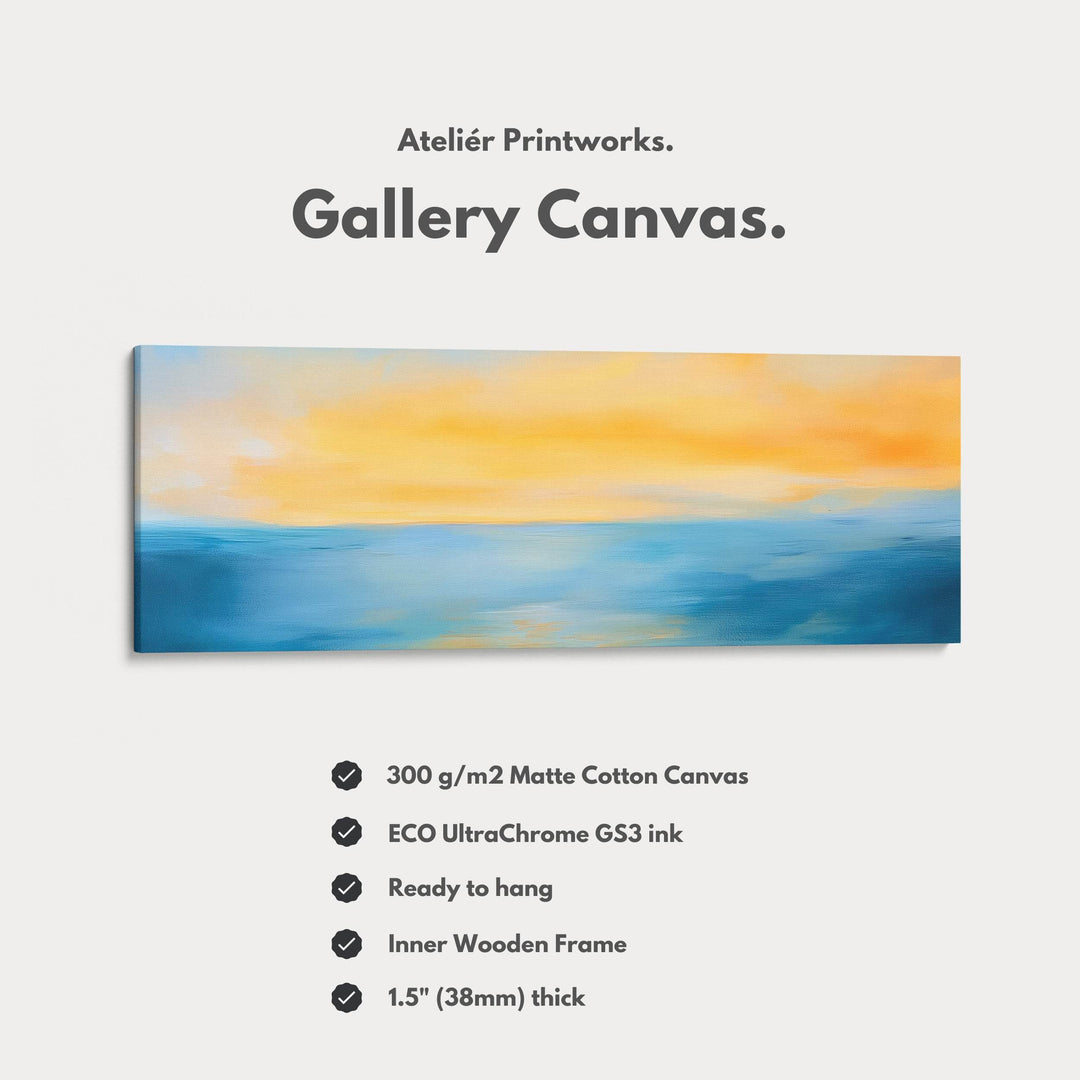 Abstract Sunset Long Narrow Panoramic Wall Art Canvas - Atelier Printworks
