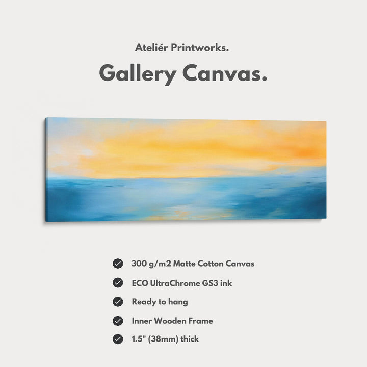 Abstract Sunset Long Narrow Panoramic Wall Art Canvas - Atelier Printworks