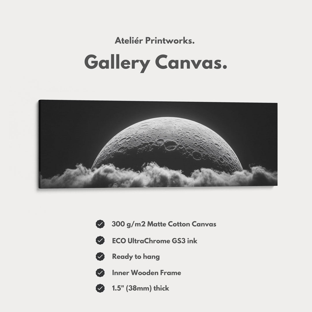 Abstract Moon Wide Narrow Skinny Wall Decor - Atelier Printworks