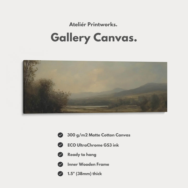 Vintage Landscape Long Narrow Horizontal Wall Decor - Atelier Printworks