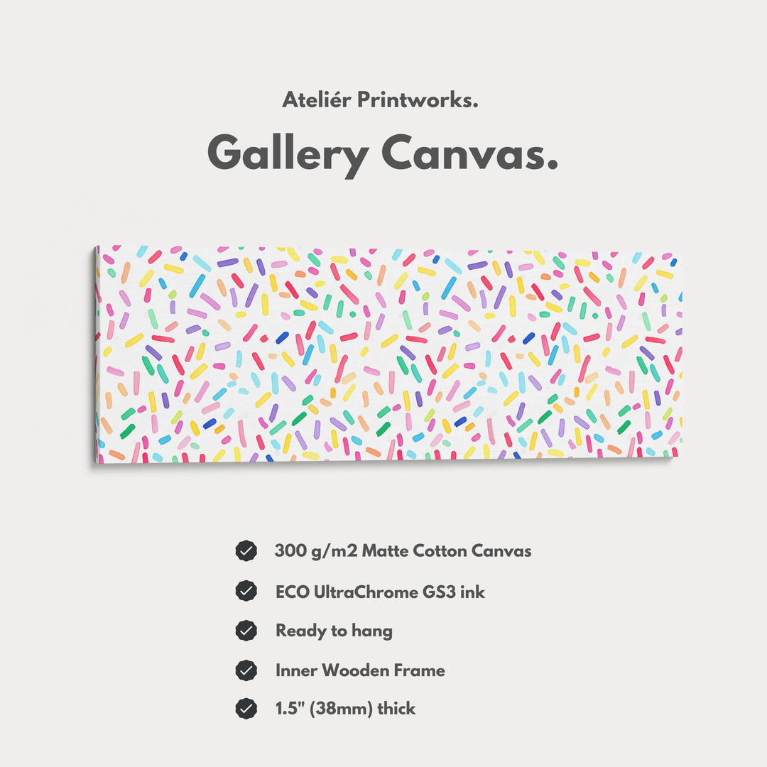 Colorful Sprinkles Kids Long Horizontal Wall Art - Atelier Printworks