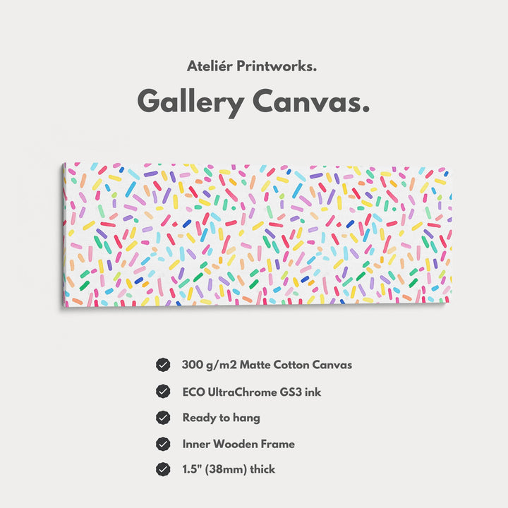 Colorful Sprinkles Kids Long Horizontal Wall Art - Atelier Printworks