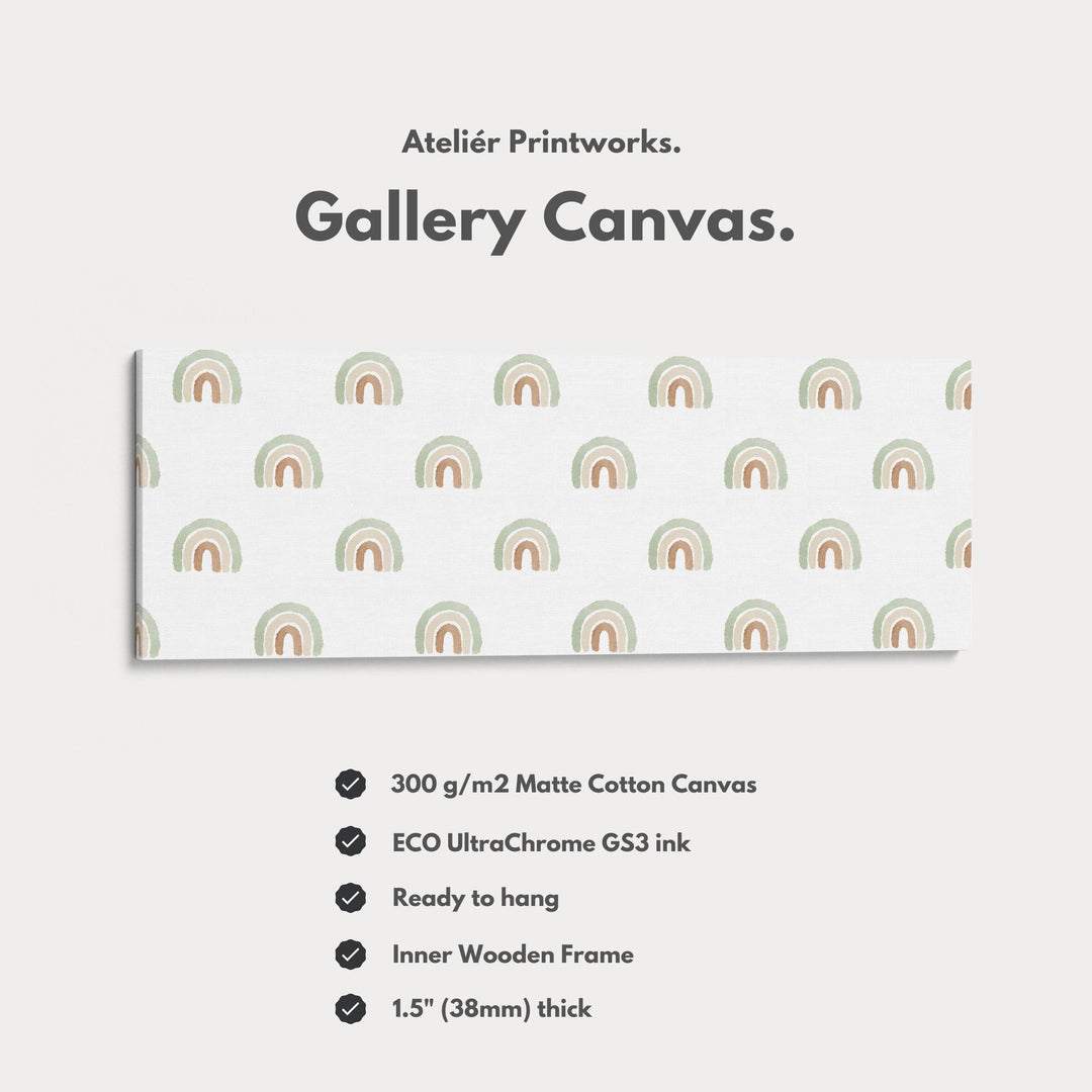 Boho Rainbows Long Narrow Nursery Kids Wall Decor - Atelier Printworks