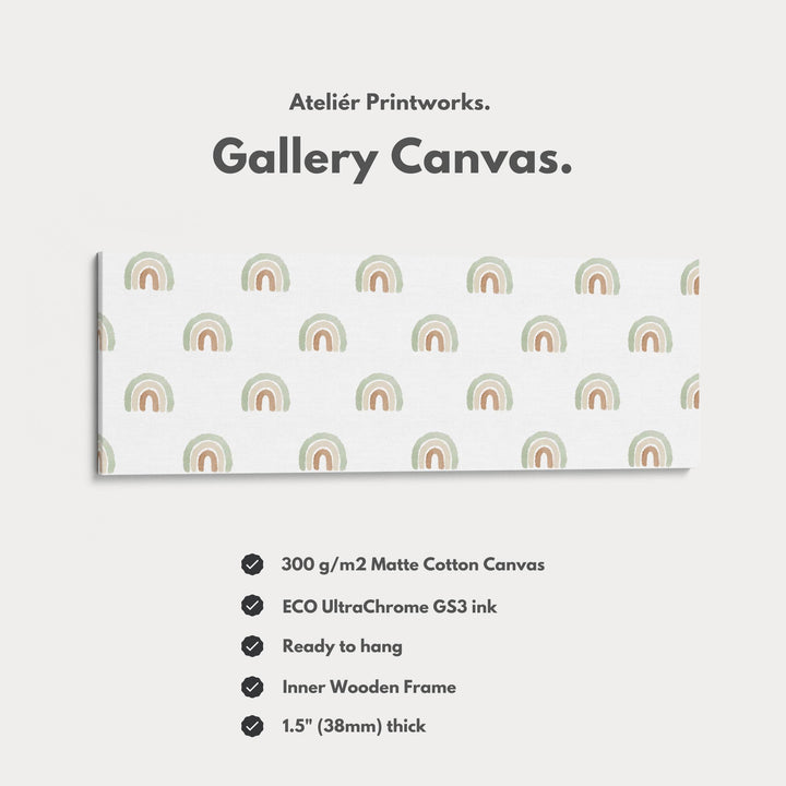 Boho Rainbows Long Narrow Nursery Kids Wall Decor - Atelier Printworks