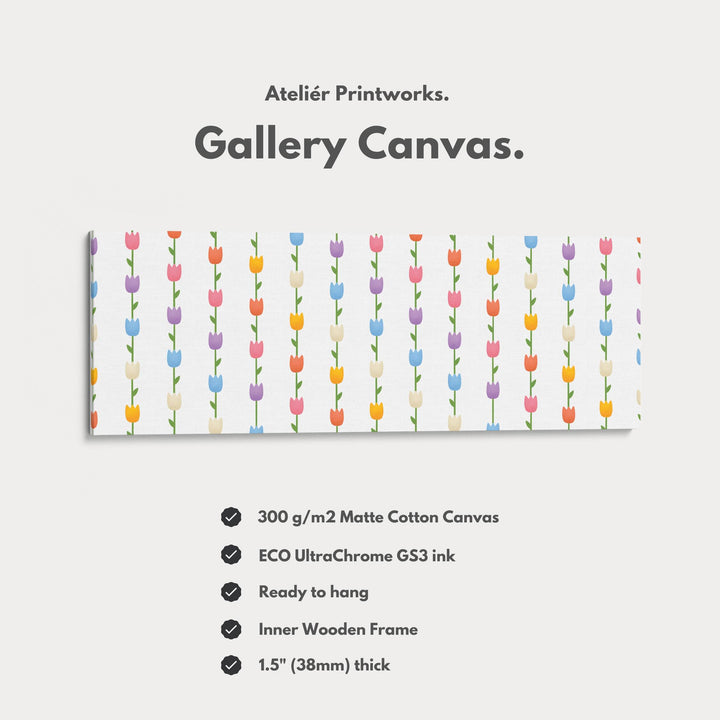 Horizontal Wall Art Colorful Tulips - Atelier Printworks