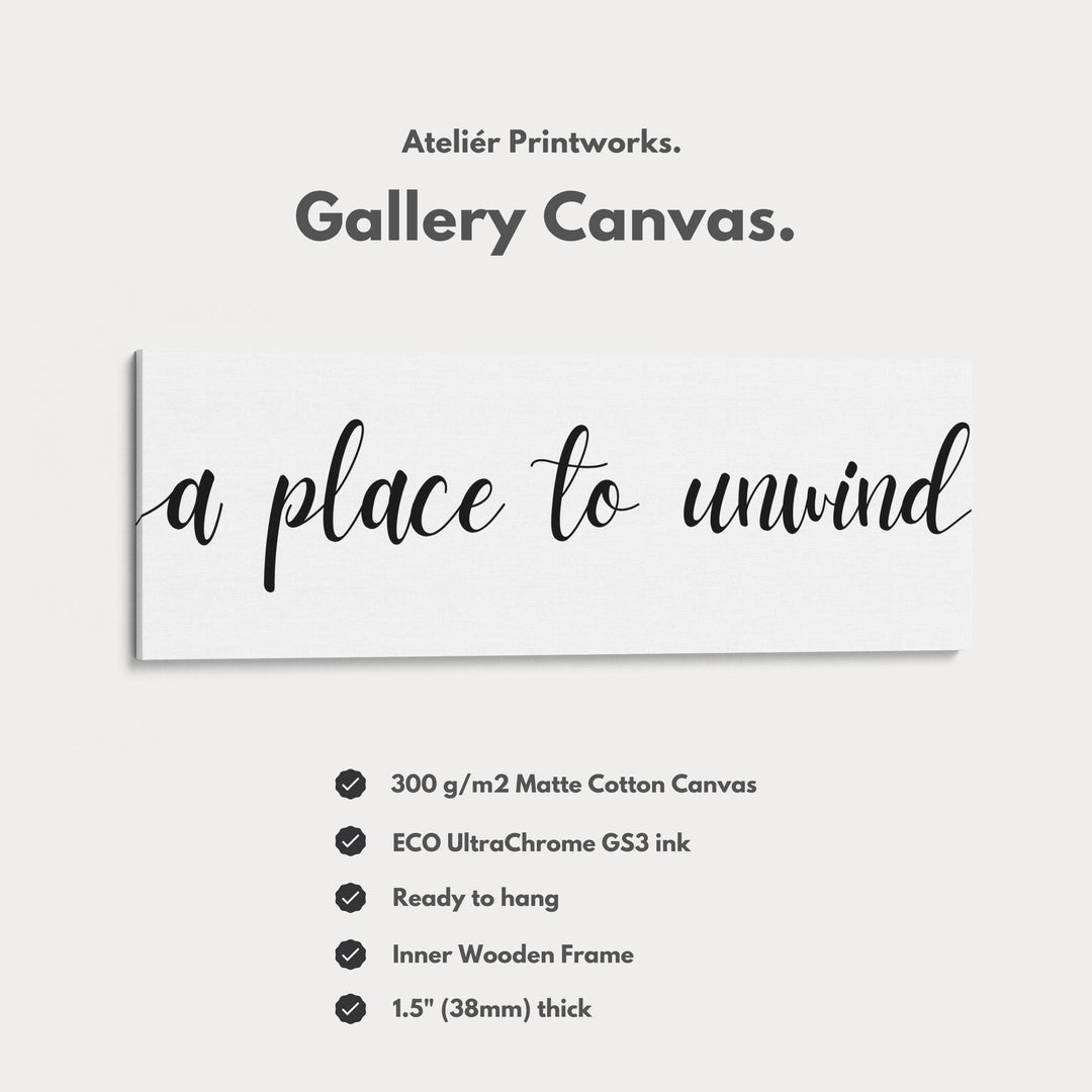 Above Bed Wall Art 'A place to unwind' - Atelier Printworks