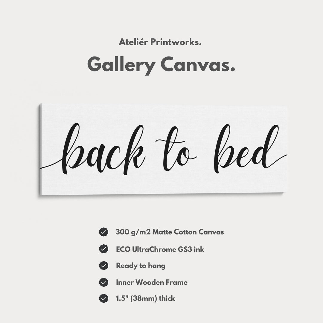 Above Bed Narrow Panoramic Wall Art 'Back to bed' - Atelier Printworks