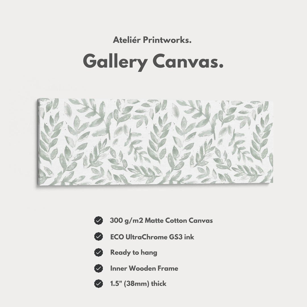 Sage Green Botanical Narrow Long Wall Decor - Atelier Printworks