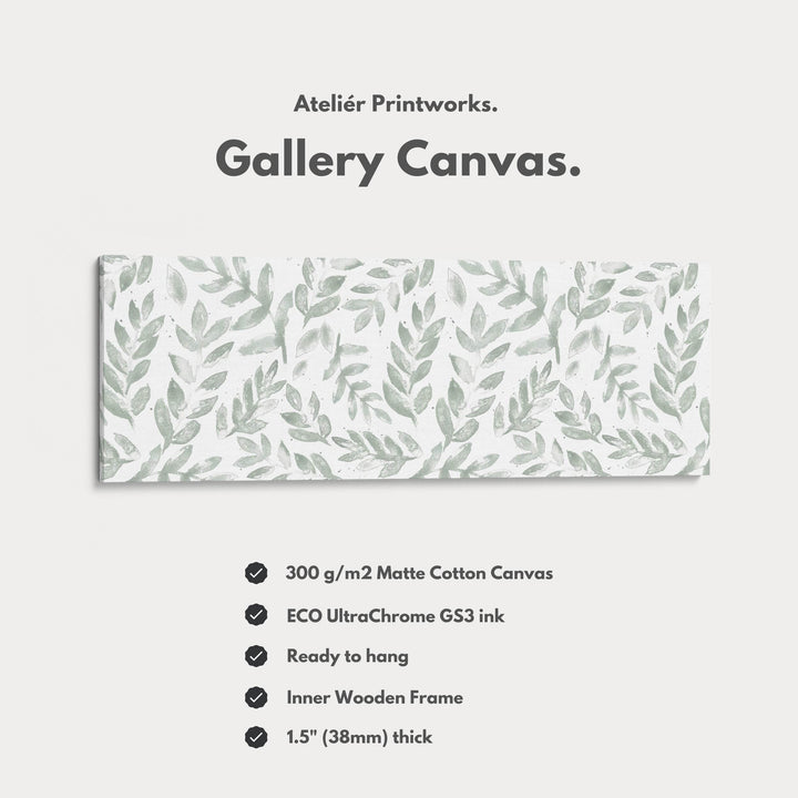 Sage Green Botanical Narrow Long Wall Decor - Atelier Printworks