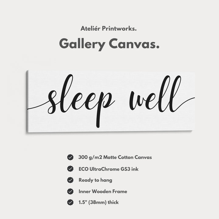Master Bedroom Above Bed Wall Art - Sleep Well - Atelier Printworks