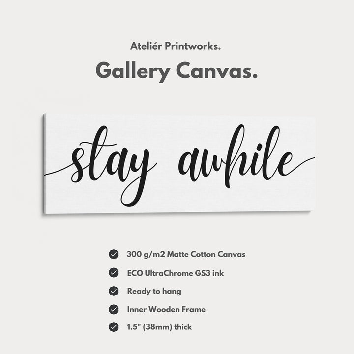 Master Bedroom Above Bed Wall Art - Stay Awhile - Atelier Printworks