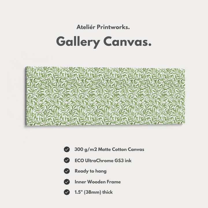 Botanical William Morris Willow Bough Narrow Long Wall Decor - Atelier Printworks