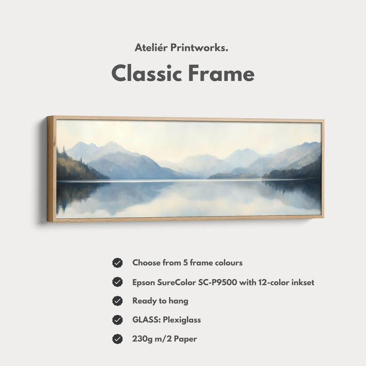 Abstract Mountain and Lake Horizontal Wall Art - Atelier Printworks