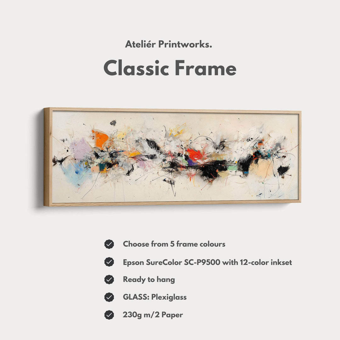 Abstract Expressionist Horizontal Long Wall Art - Atelier Printworks