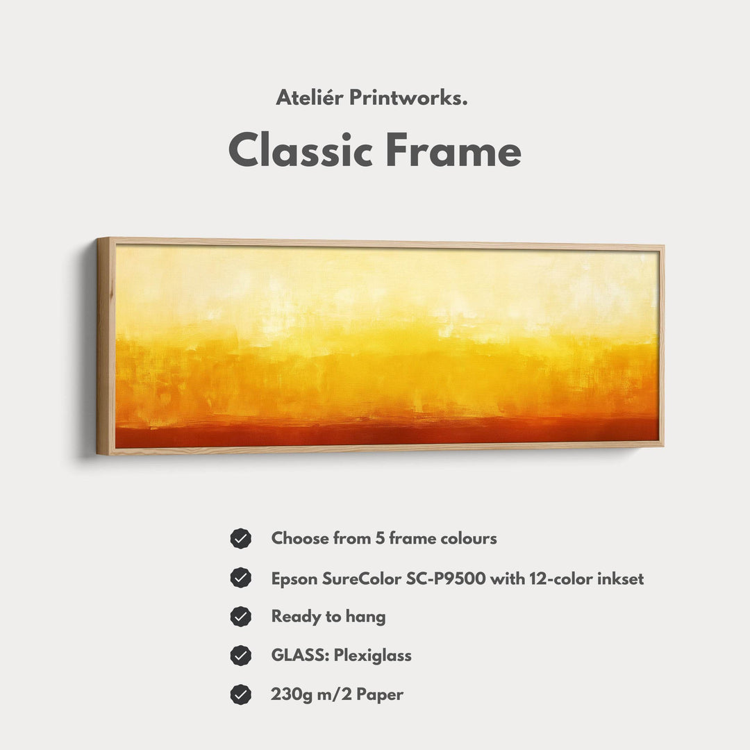 Abstract Yellow Large Framed Wall Pictures For Living Room - Atelier Printworks