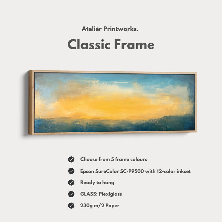 Abstract Sunset Narrow Long Wall Art Canvas - Atelier Printworks