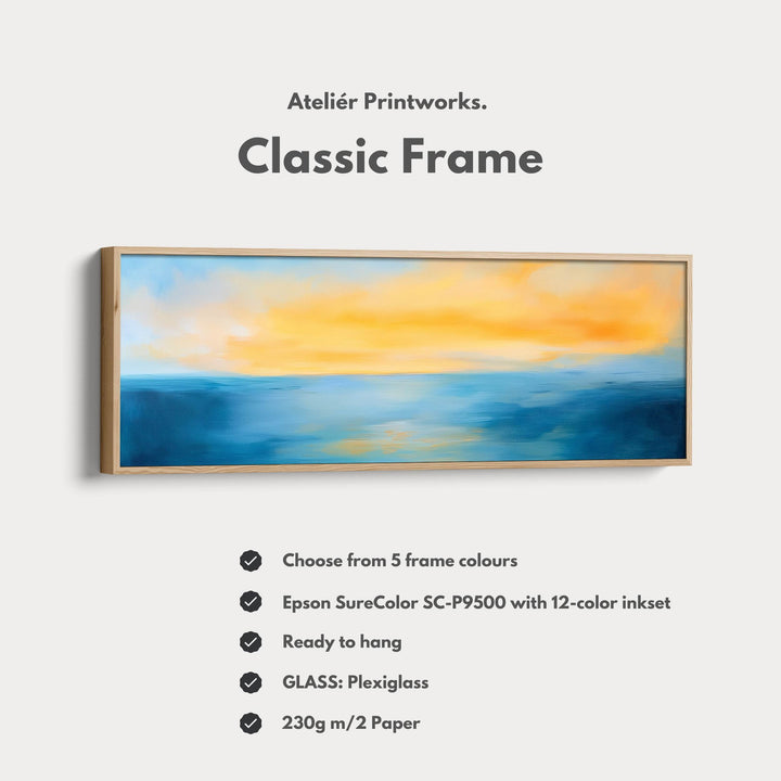 Abstract Sunset Long Narrow Panoramic Wall Art Canvas - Atelier Printworks