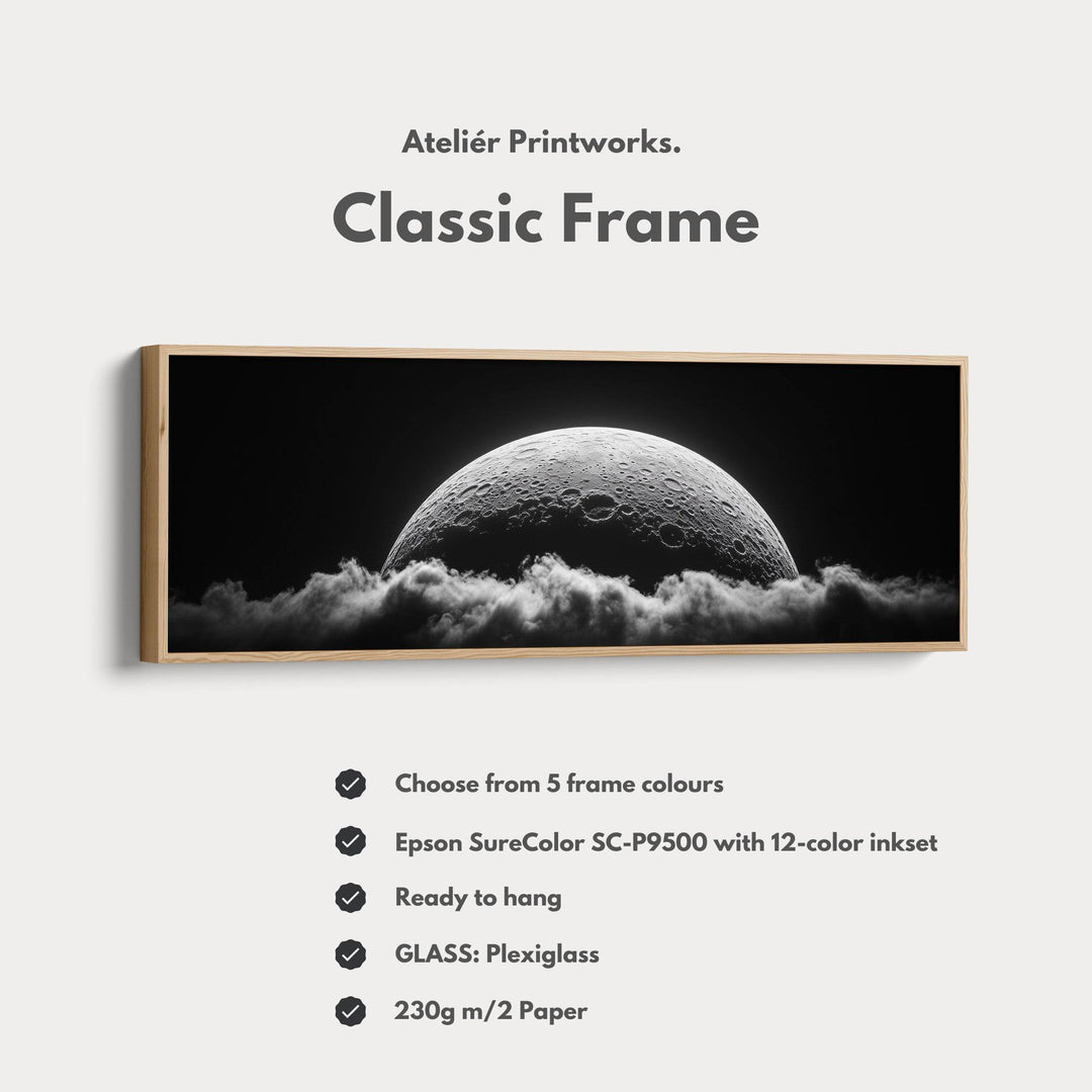 Abstract Moon Wide Narrow Skinny Wall Decor - Atelier Printworks