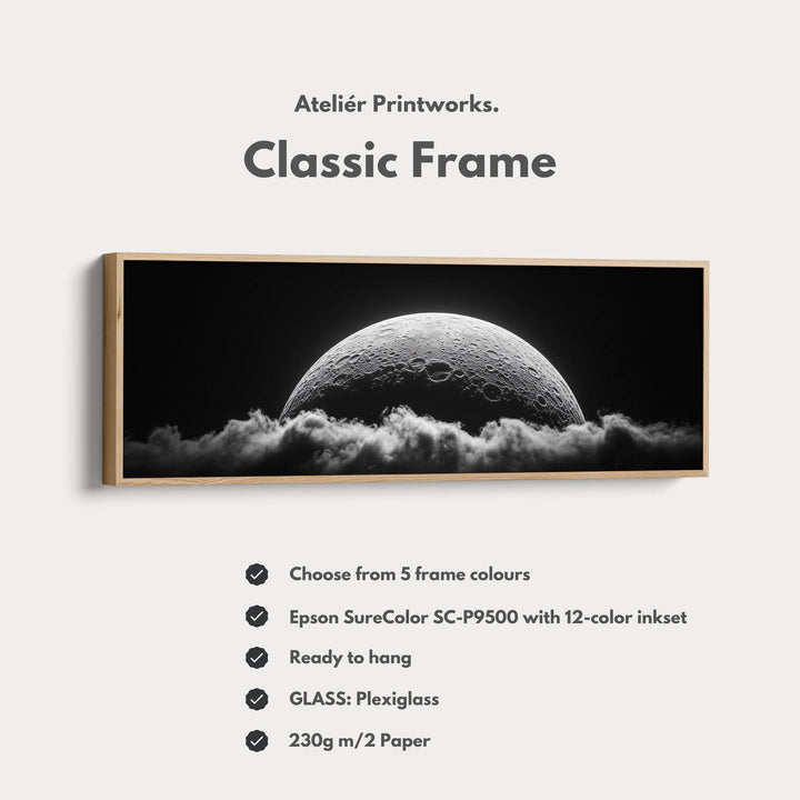 Abstract Moon Wide Narrow Skinny Wall Decor - Atelier Printworks