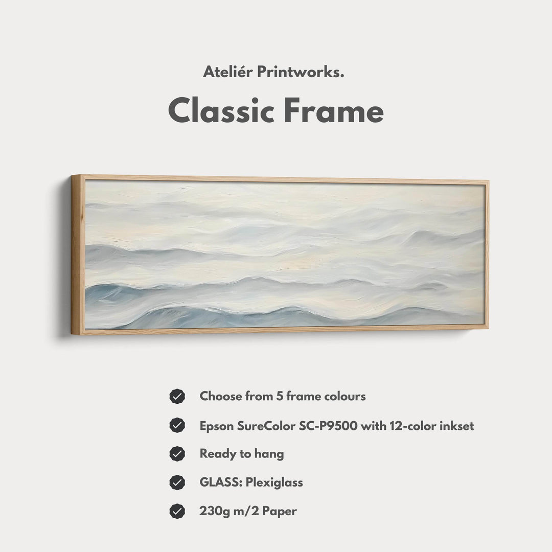 Ocean Waves Above Bed Wall Decor Long Horizontal Wall Decor - Atelier Printworks