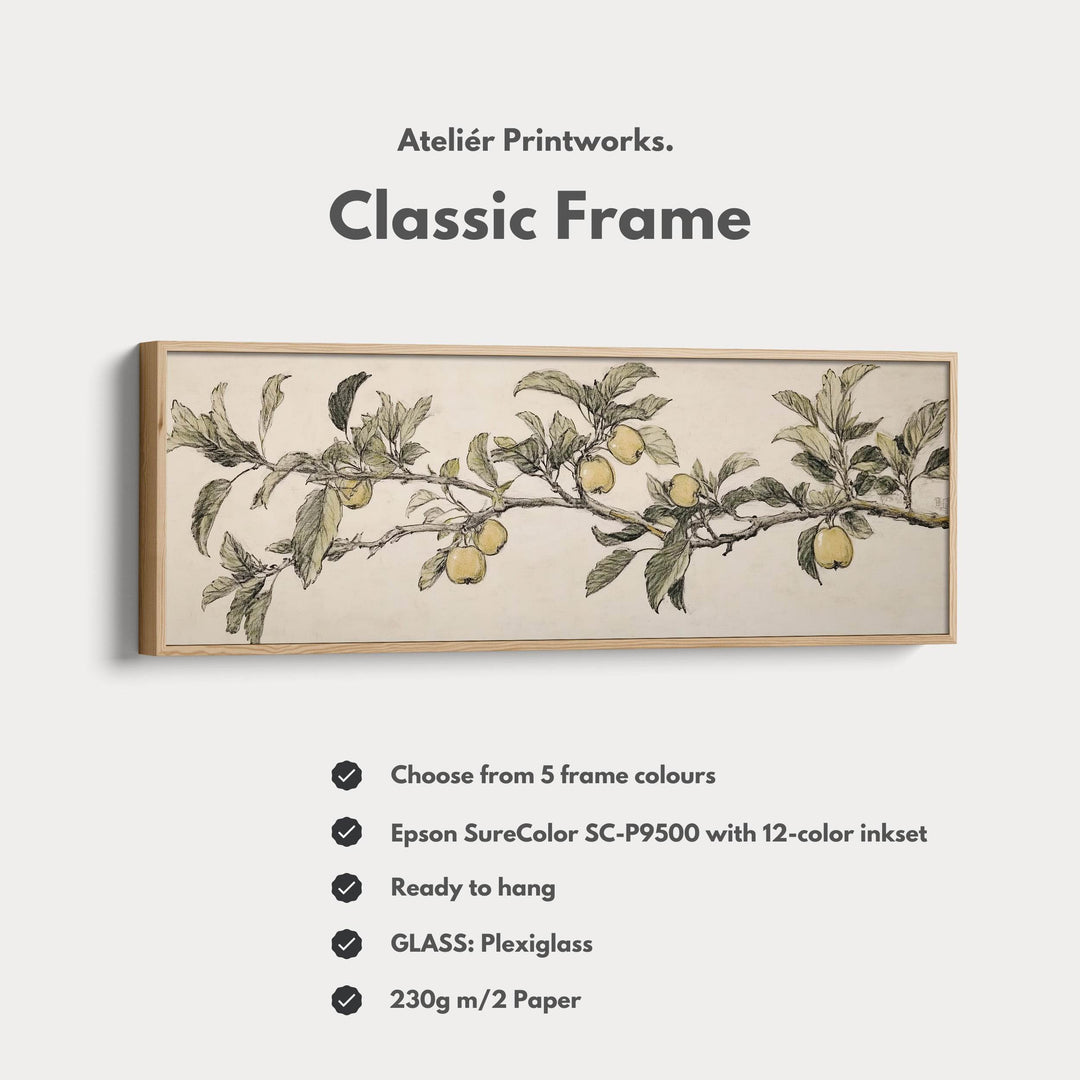 Apple Tree Above Bed Decor Framed Canvas Wall Decor - Atelier Printworks