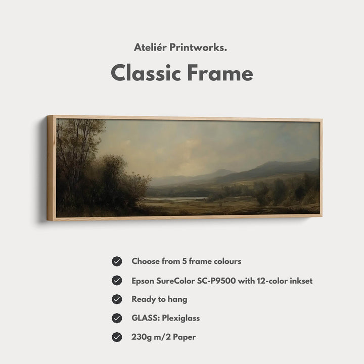 Vintage Landscape Long Narrow Horizontal Wall Decor - Atelier Printworks