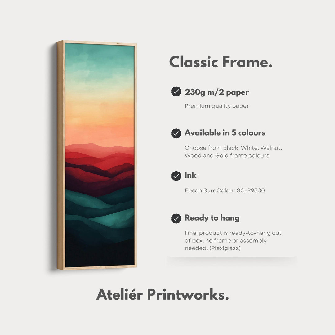 Minimalist Sunset Vertical Long Wall Art - Atelier Printworks