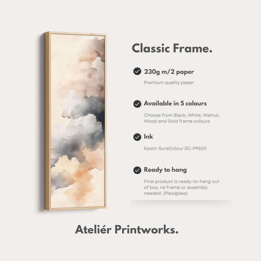 Tall Skinny Vertical Cloud Wall Art - Atelier Printworks