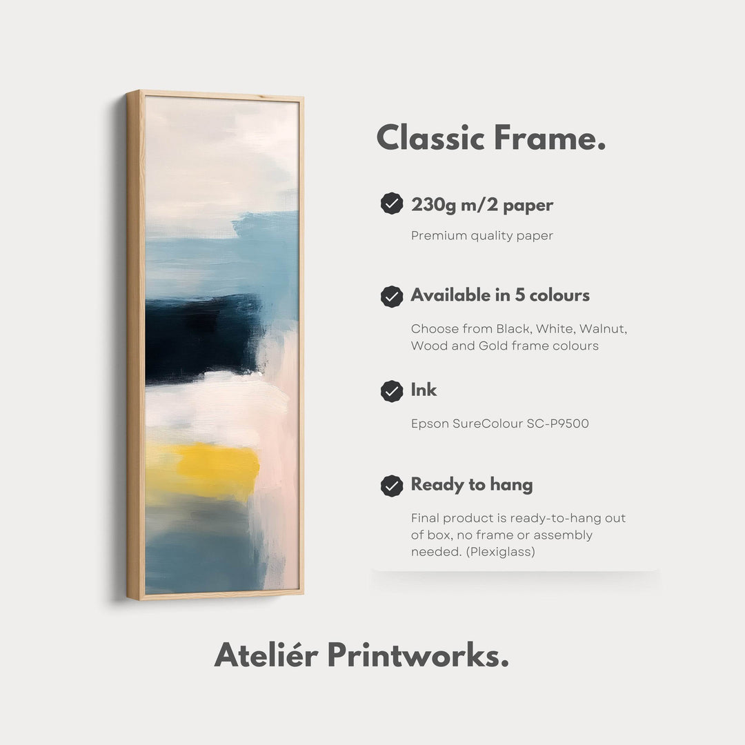 Calming Abstract Long Vertical Bedroom Artwork - Atelier Printworks