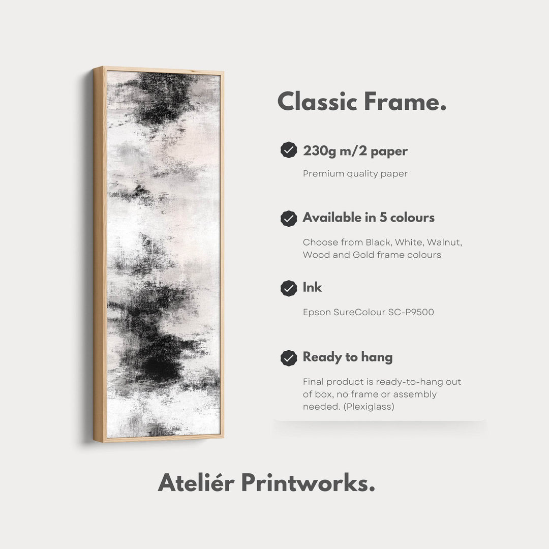 Tall Vertical Neutral Cloud Abstract Long Narrow Wall Decor - Atelier Printworks