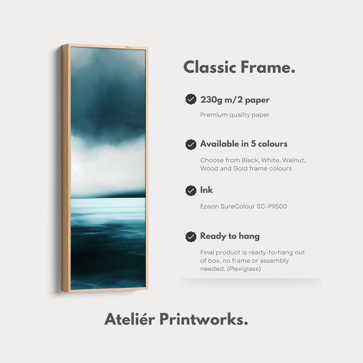 Abstract Ocean Large Vertical Wall Art Canvas - Atelier Printworks