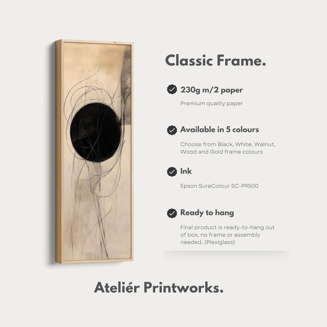 Minimalist Abstract Vertical Thin Large Wall Art Canvas - Atelier Printworks