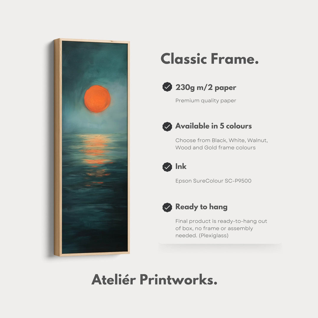 Minimalist Sunset Large Framed Wall Pictures For Living Room - Atelier Printworks