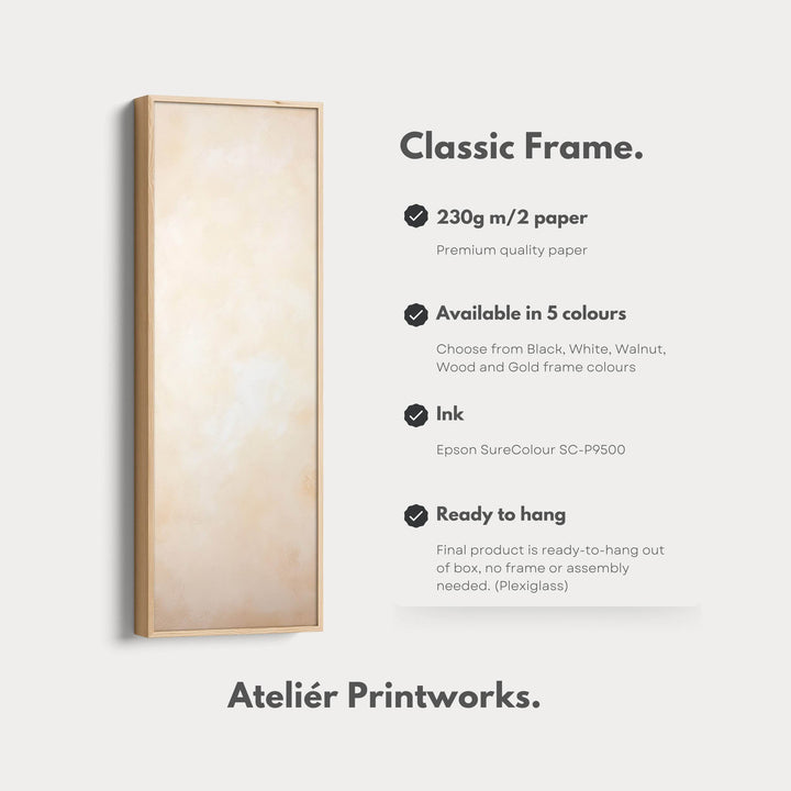 Beige Abstract Vertical Wall Art - Tall Long Narrow Vertical Wall Decor - Atelier Printworks