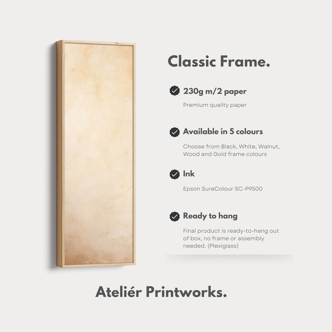 Vertical Wall Art Abstract Beige - Tall Long Narrow Vertical Wall Decor - Atelier Printworks